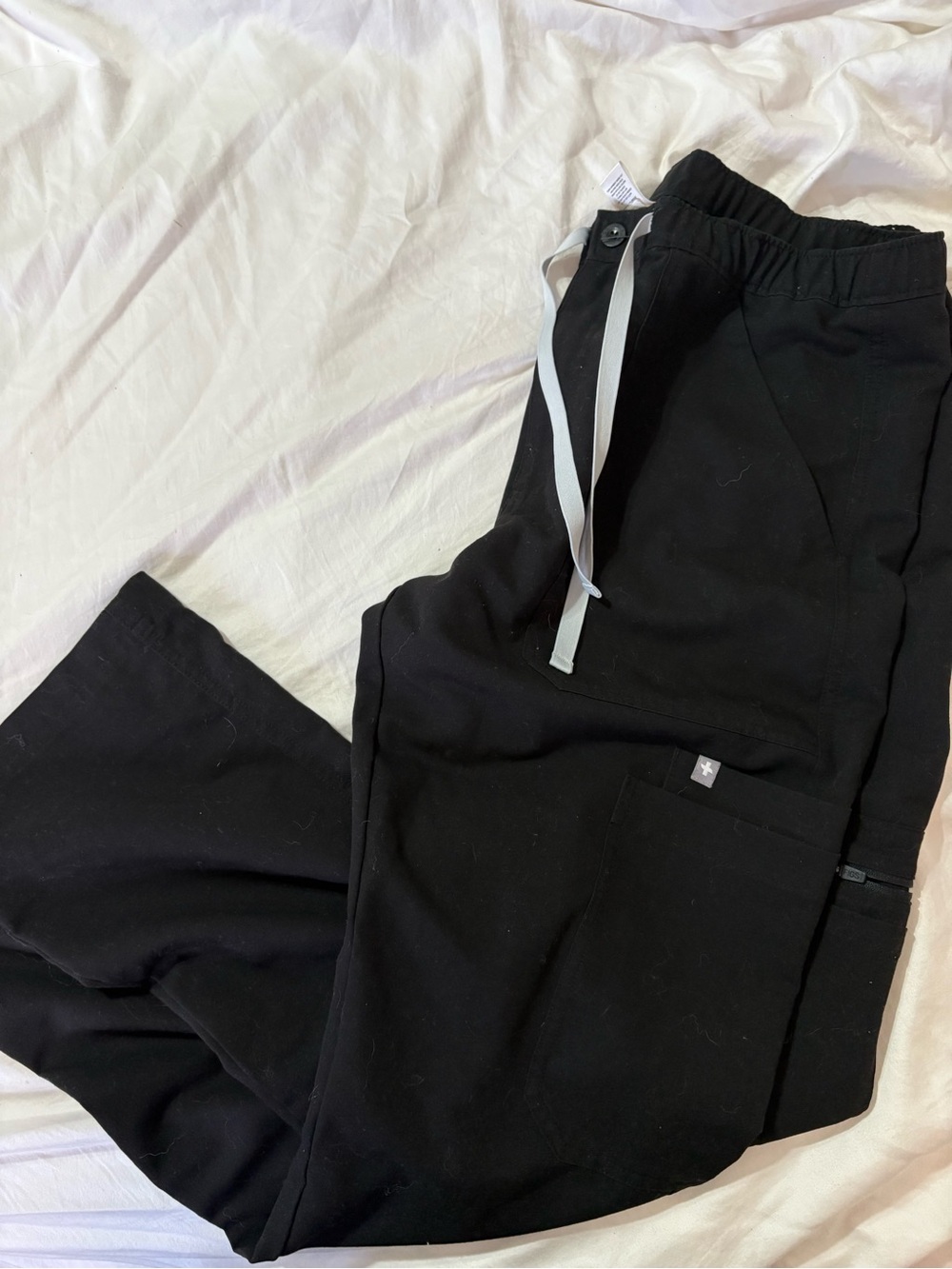 FIGS Men's Black Drawstring Scrub Pants